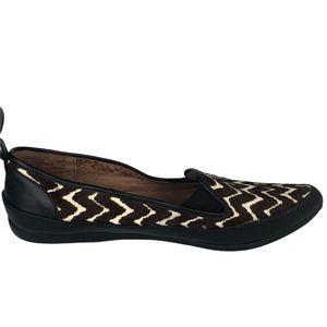 Adrianna Papell Lennox calf hair chevron loafer pointed toe size 9.5